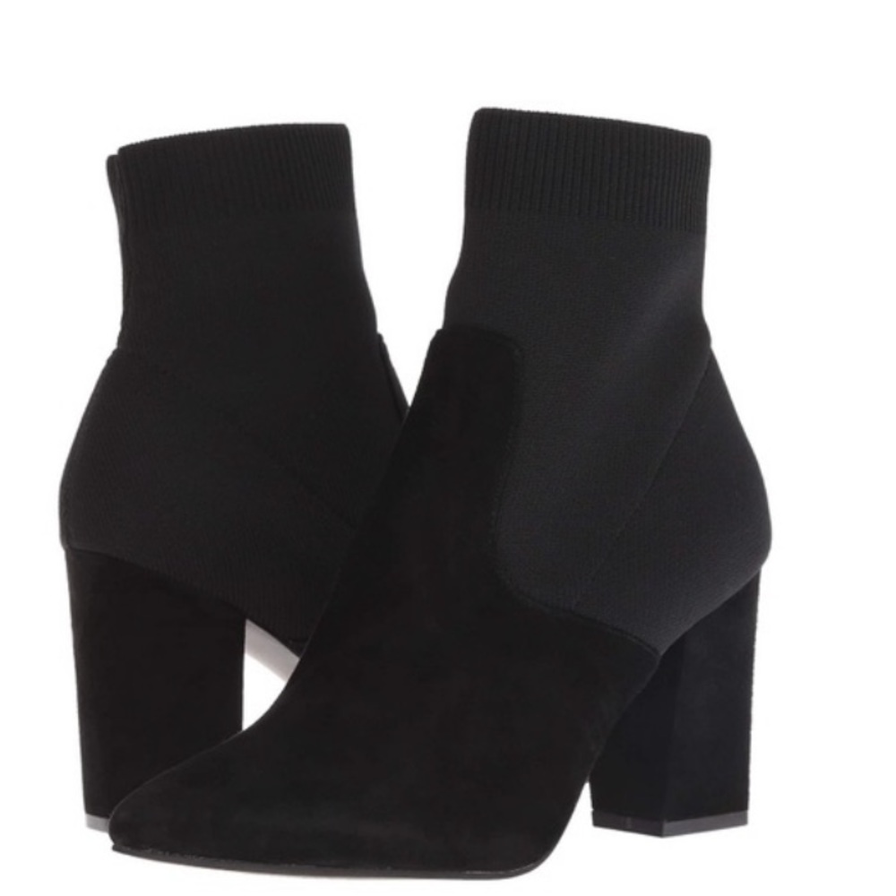 Steve Madden Remy Sock Boot Black Suede